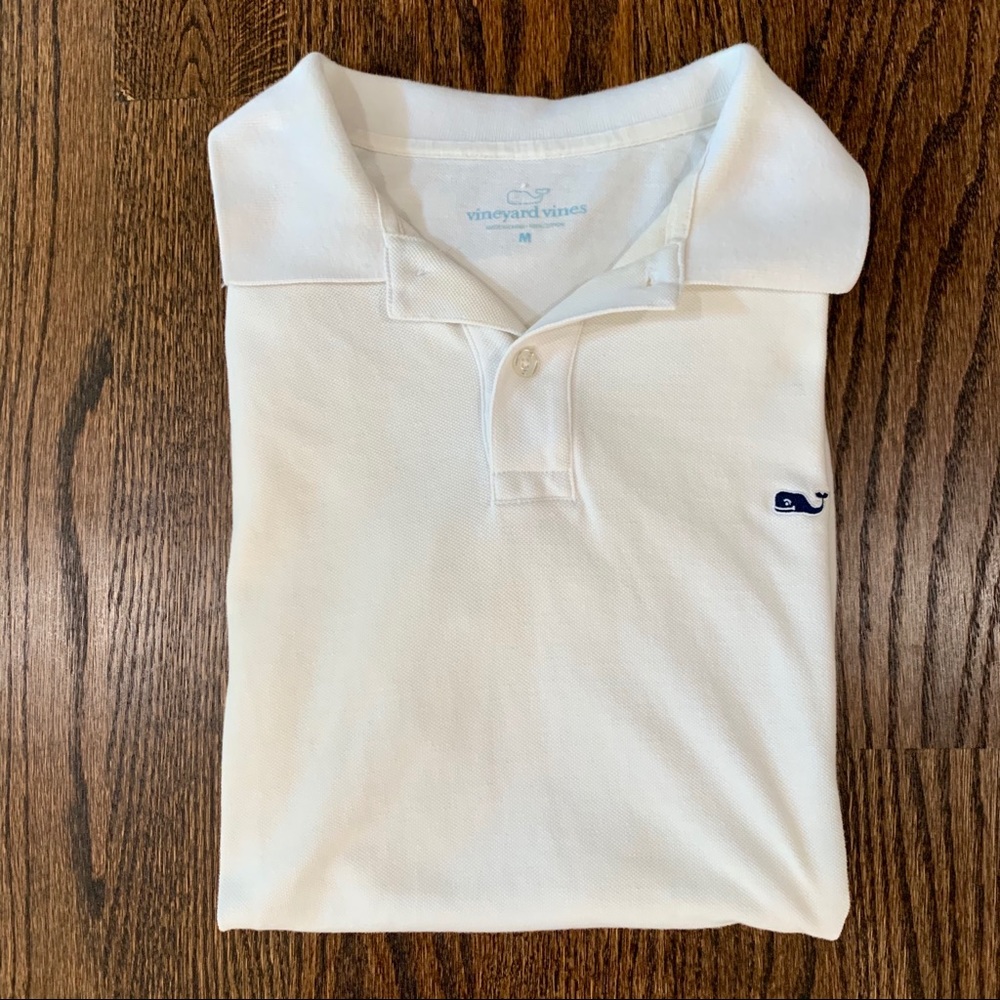 Vineyard Vines Men's White Polo Golf Shirt (Small)